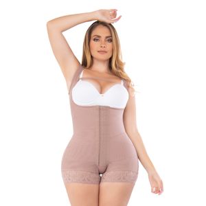 Faja corrector de postura de alta compresión con refuerzo abdominal