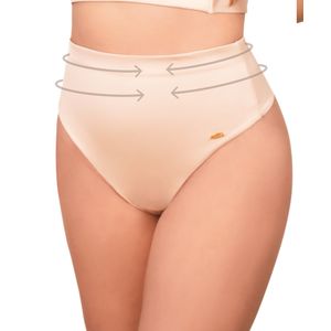 Panty tanga tiro alto invisible con control de abdomen