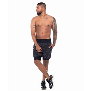 Pantaloneta deportiva con compresión abdominal y lycra con soporte interno